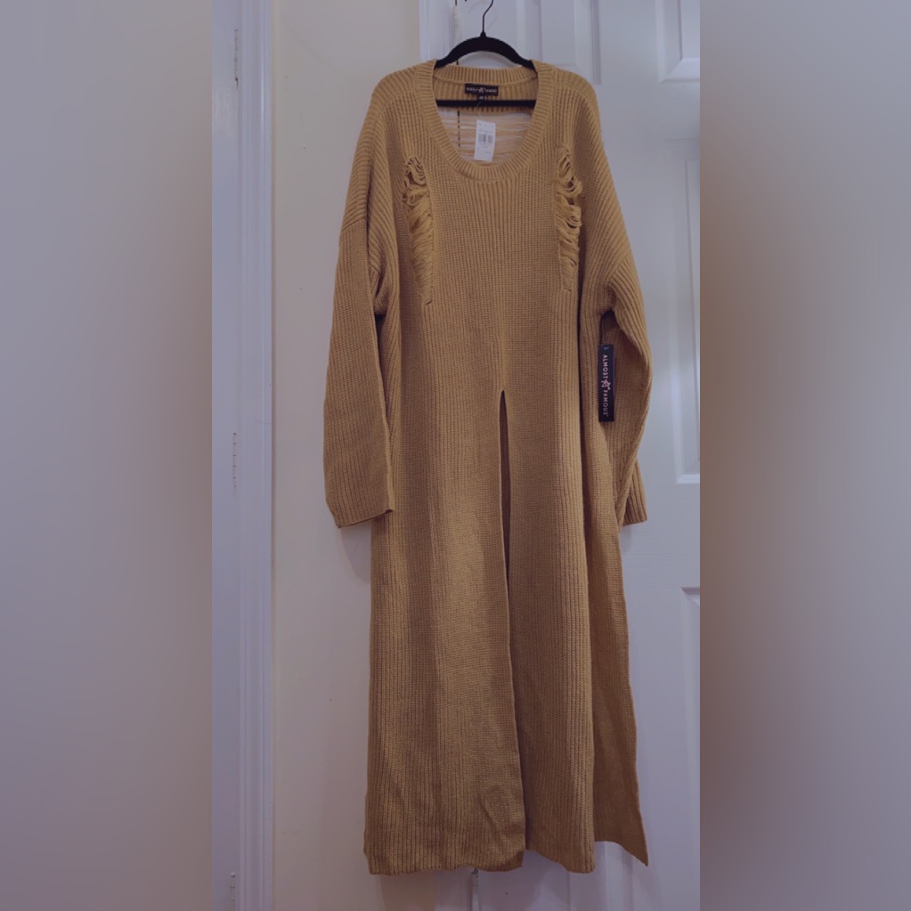 Almost Famous Woolen Tan - Dress